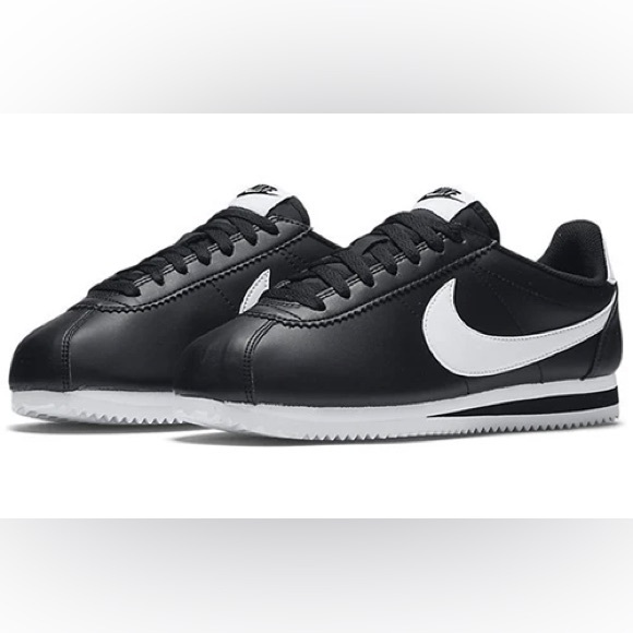 Nike Black and White Classic Cortez Sneakers - Picture 2 of 9
